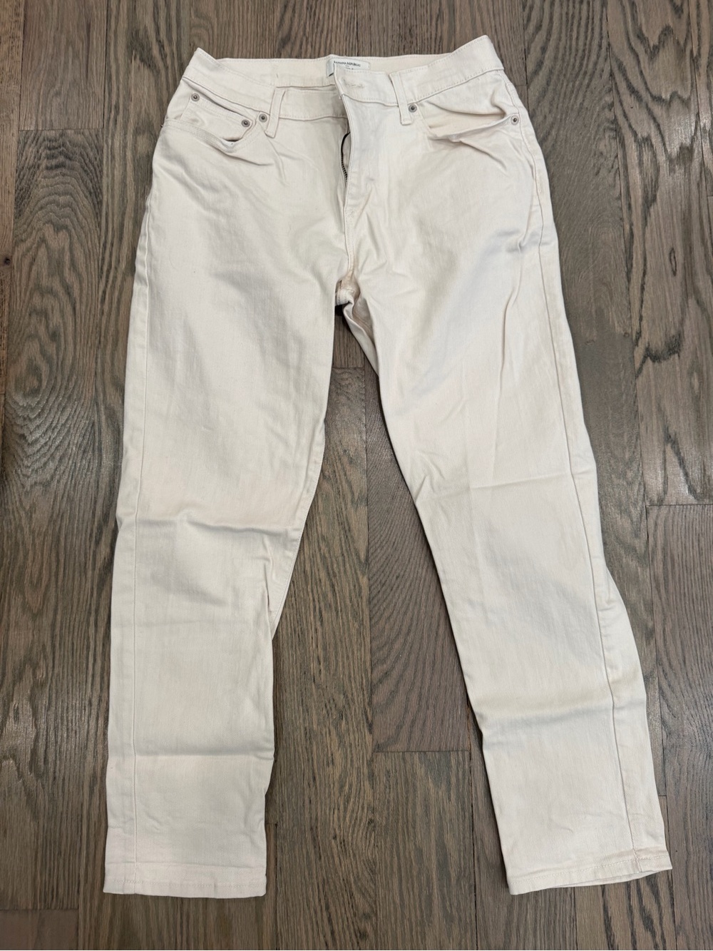 Banana Republic Cream Girlfriend Jeans Straight High-Rise Women 29/8 ~NEVER WORN